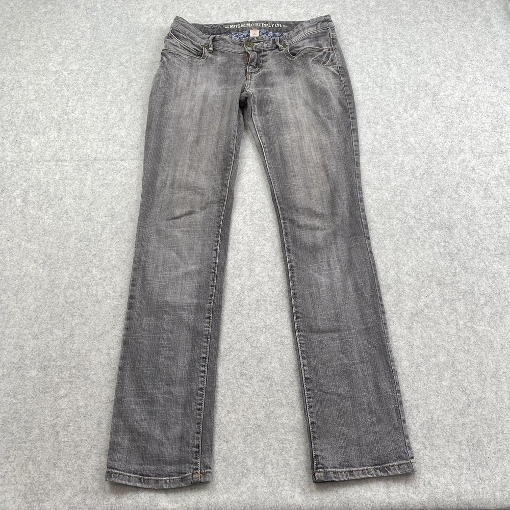 Mossimo Supply Co. Skinny Jeans Juniors 9 (32x32) Charcoal Gray Stretch Denim